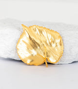 Gold Anhänger Lindenblatt