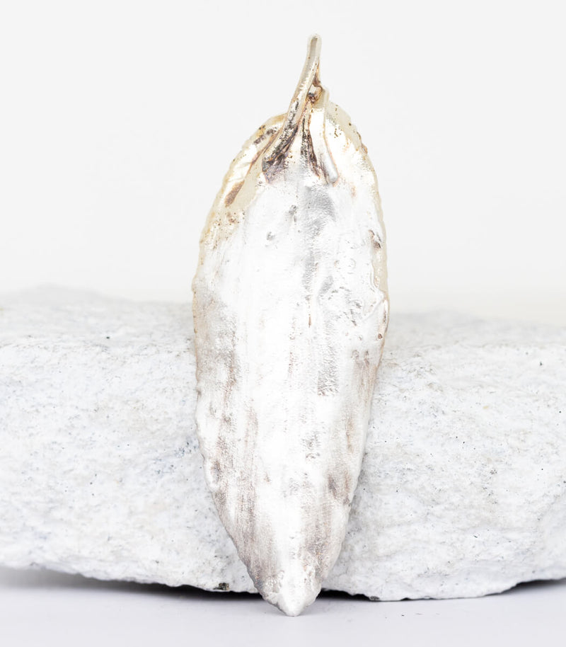 Silber Anhänger Salbeiblatt