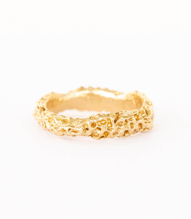 Bronze Ring Korallenstruktur Gr. 58