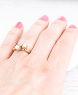 Bronze Ring Blütenkelch Gr. 53