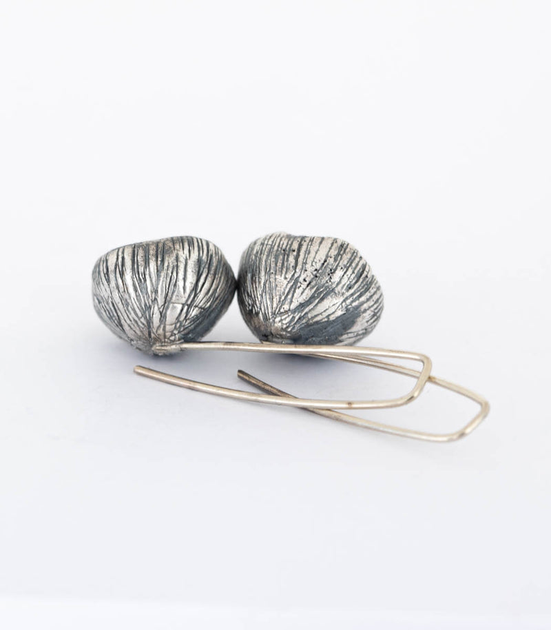 Silber Ohrhänger Blüte Perle