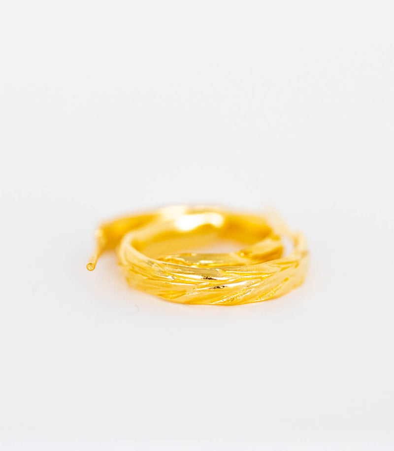 Gold Creolen Gräser