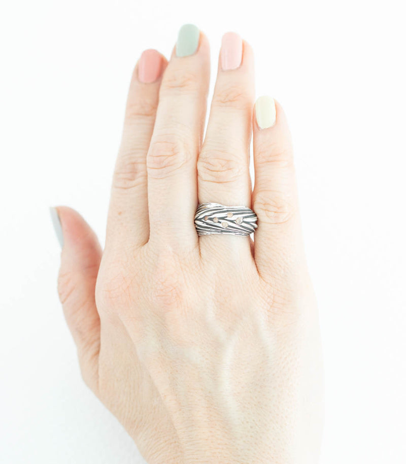 Silber Ring Ähre Gr. 56
