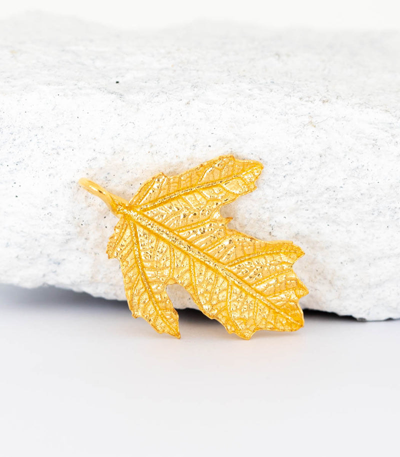 Gold Anhänger Feigenblatt