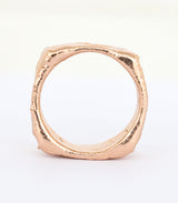 Bronze Ring Steinstruktur Gr. 56