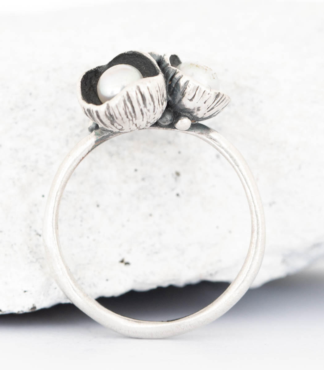 Silber Ring Blütenkelch Gr. 56