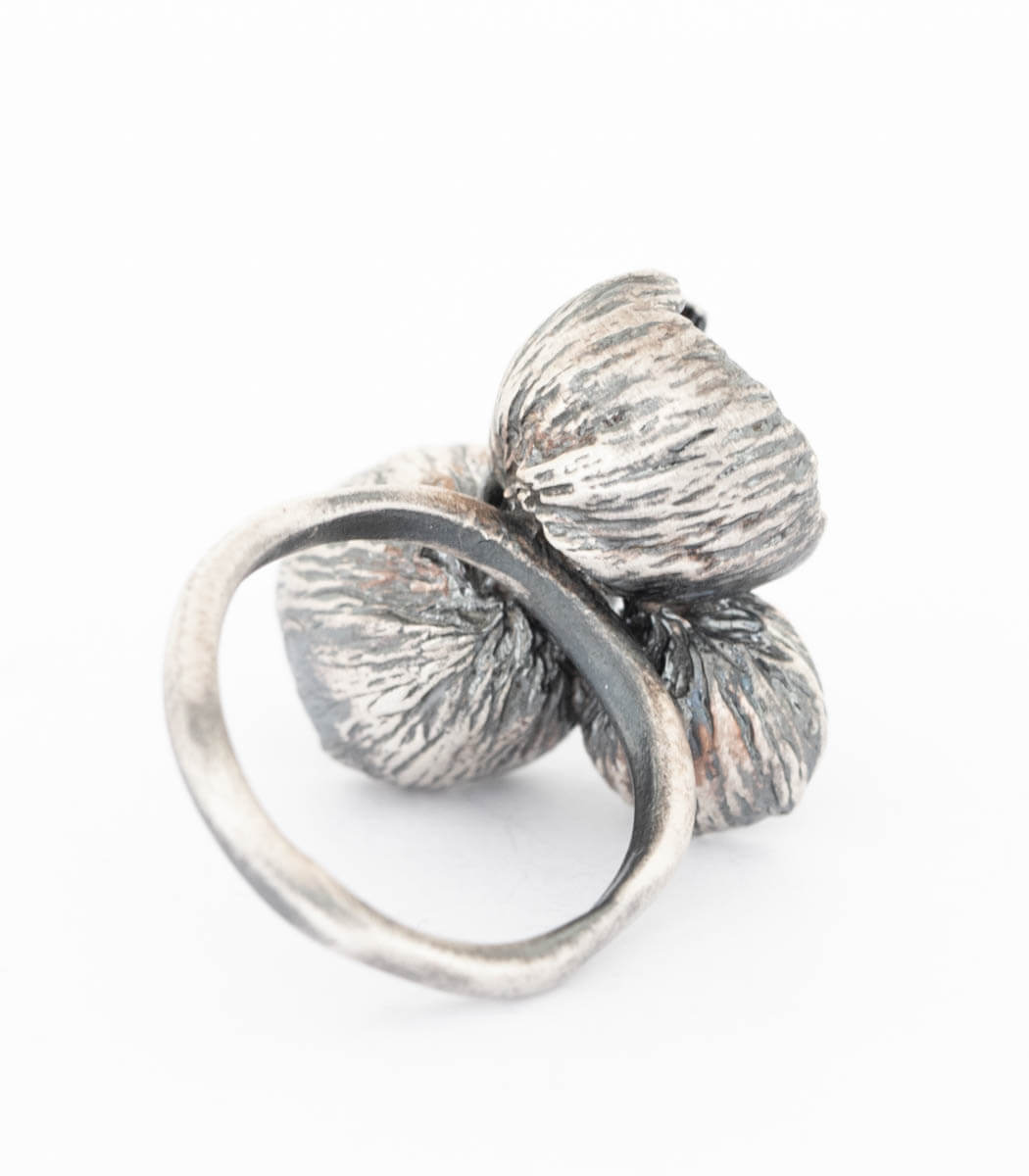 Silber Ring 3 Blüten Gr. 53