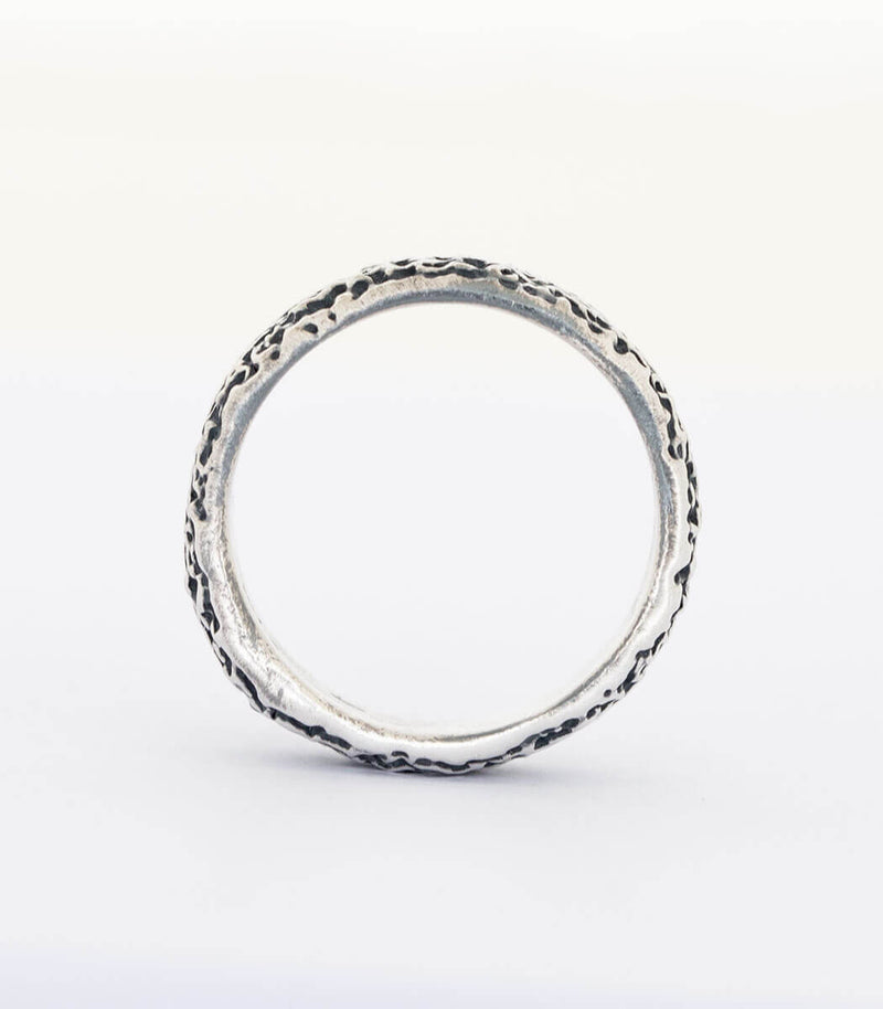 Silber Ring Korallenstruktur Gr. 54
