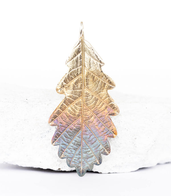 Silber Anhänger Eichenblatt