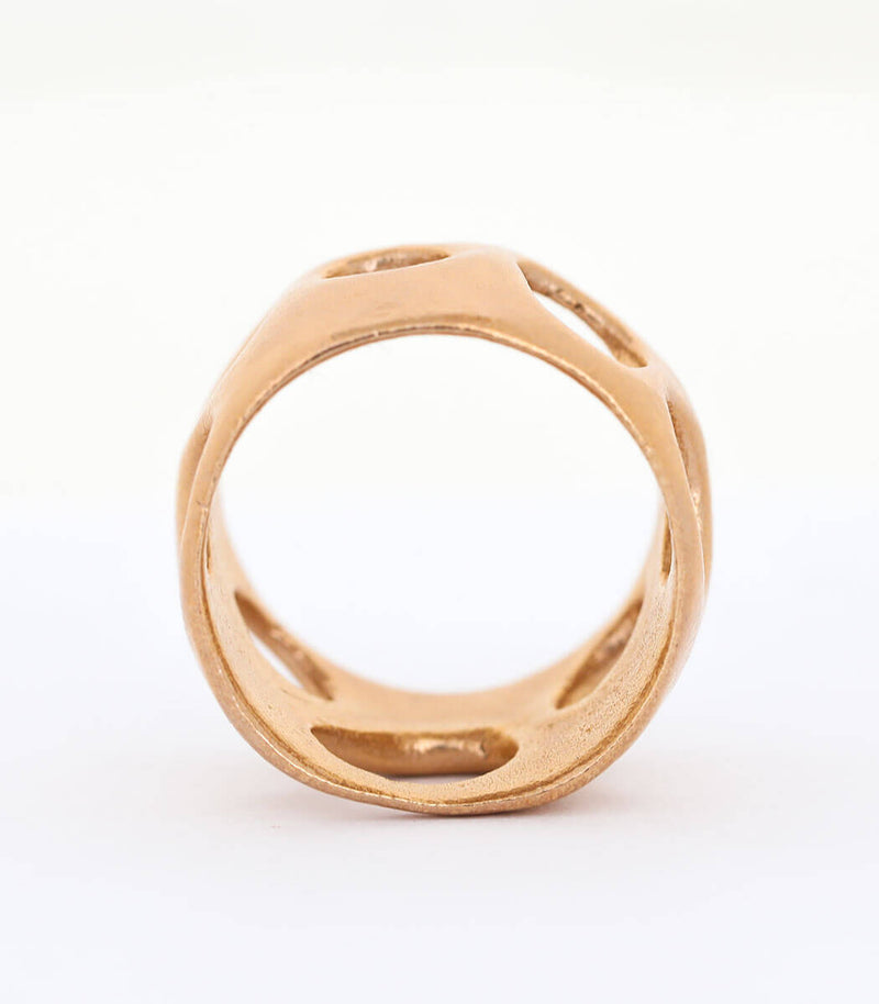 Bronze Ring Lochgestein Gr. 57