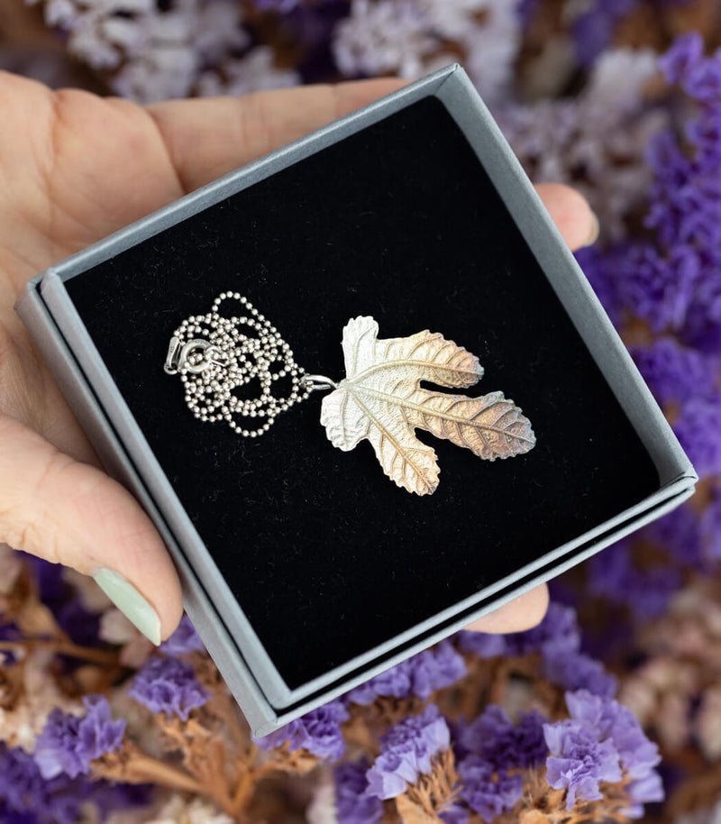 Feigenblatt Anhänger Silber	