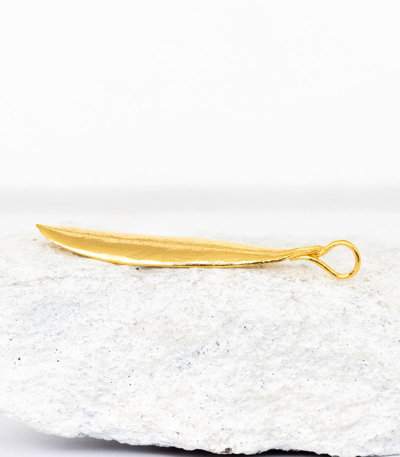 Gold Anhänger Olivenblatt