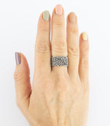 Silber Ring Korallenstruktur Gr. 61