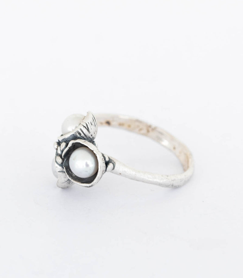 Silber Ring Blütenkelch Gr. 55