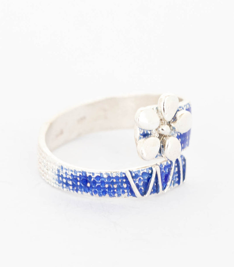 Silber Ring Blume Gr. 63