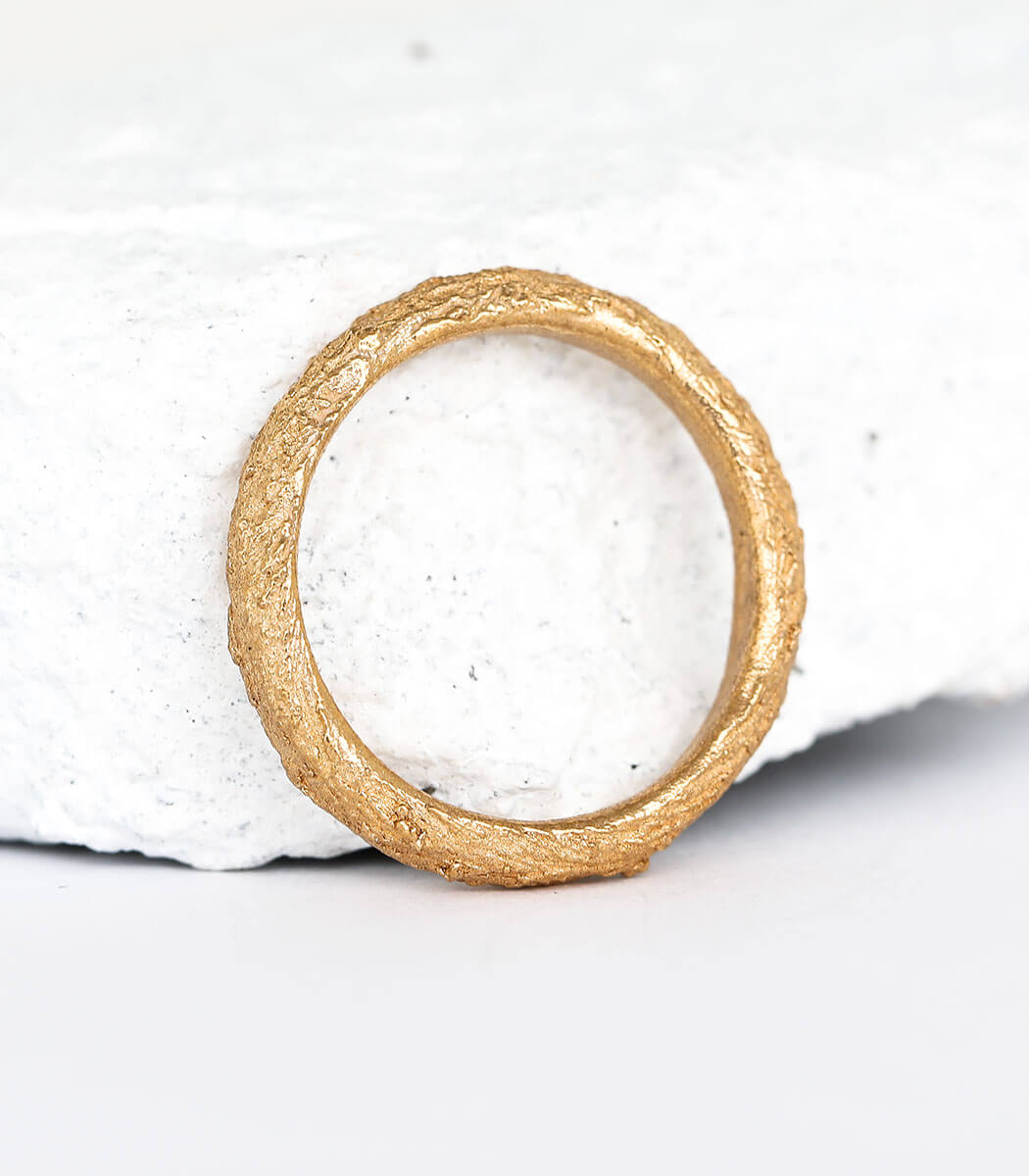 Bronze Ring Baumrinde Gr. 50