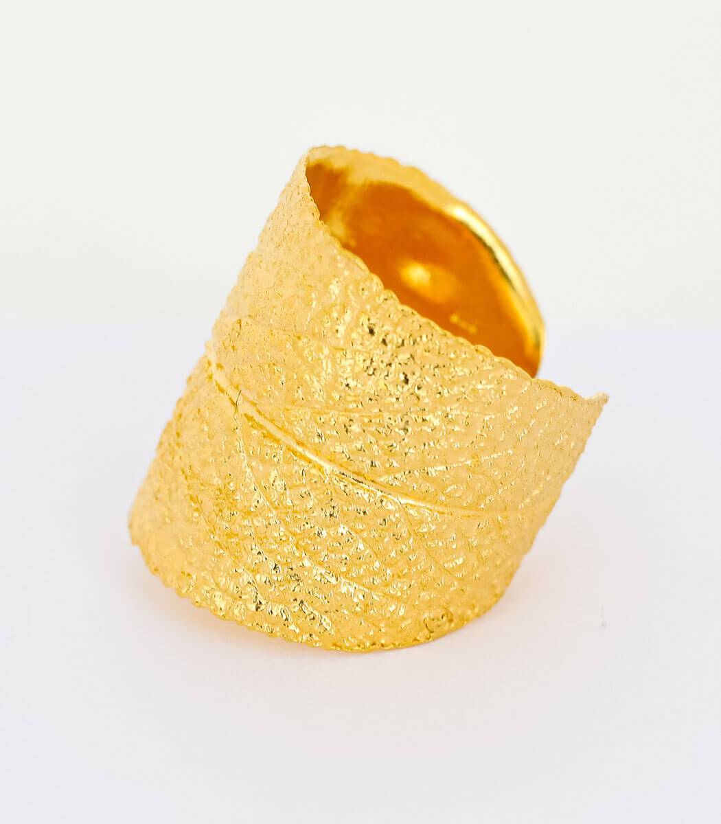 Ring Gold Salbei Gr. 50