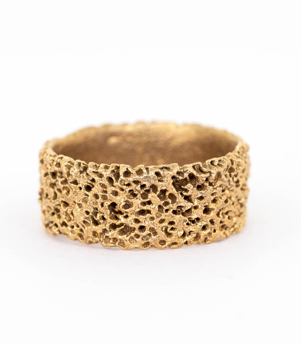 Bronze Ring Korallenstruktur Gr. 57