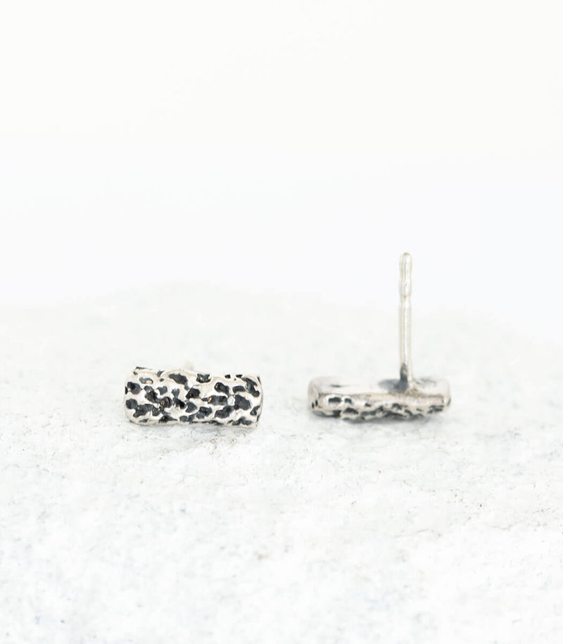 Silber Ohrstecker Koralle länglich